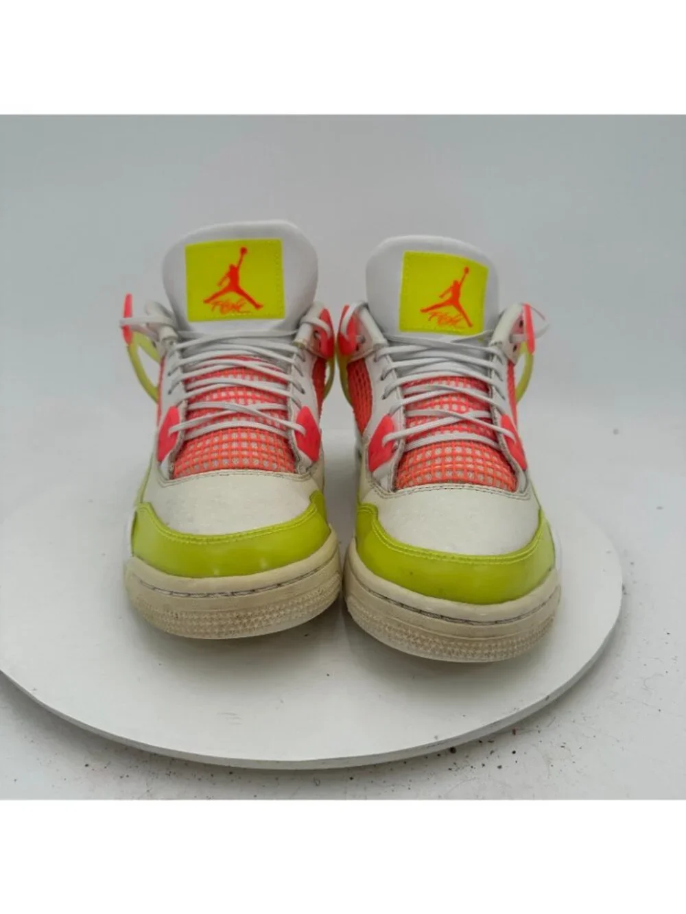 Nike Air Jordan 4 Youth Size 6Y Women 7.5 CV7808 100 Lemon Pink Blast White Shoe